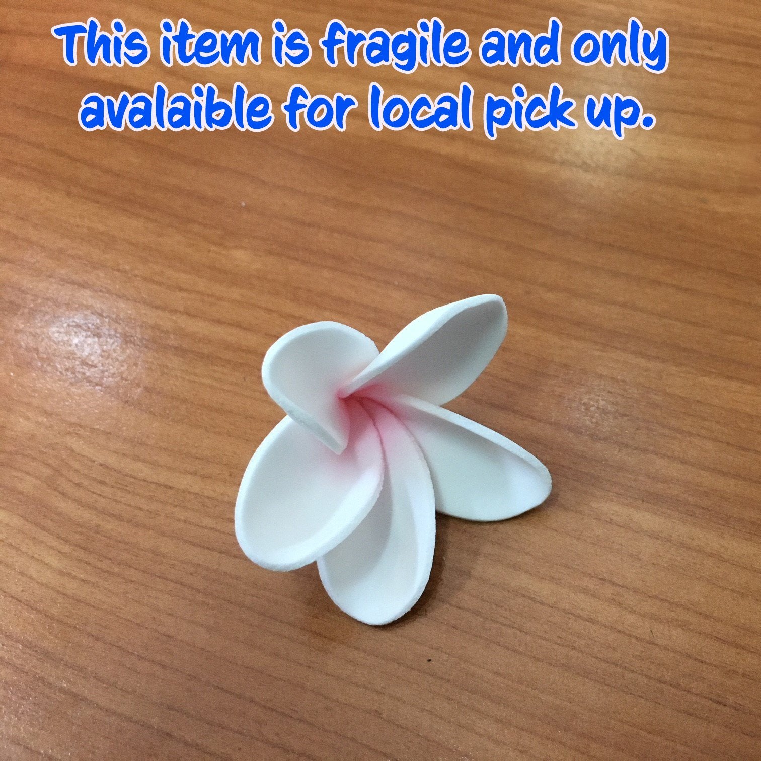 Sugar Frangipani 4cm White / Pink