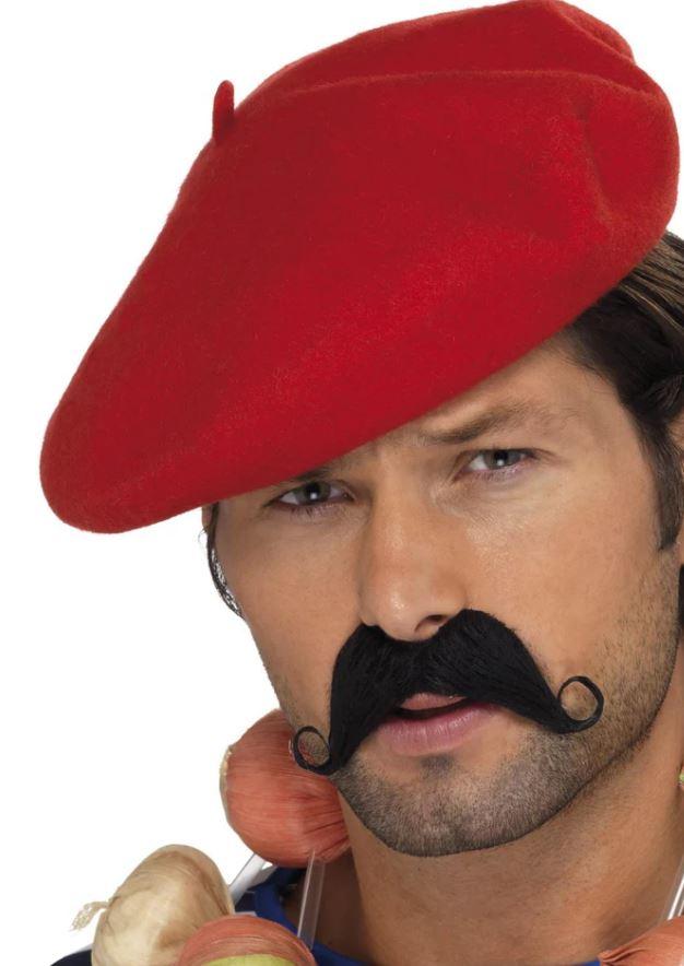 Hat Beret Red Deluxe French/France