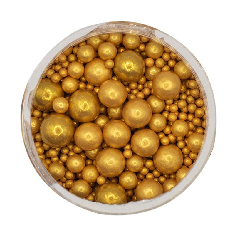 Round Ball Sprinkles Matte Gold Bubble Bubble 75g