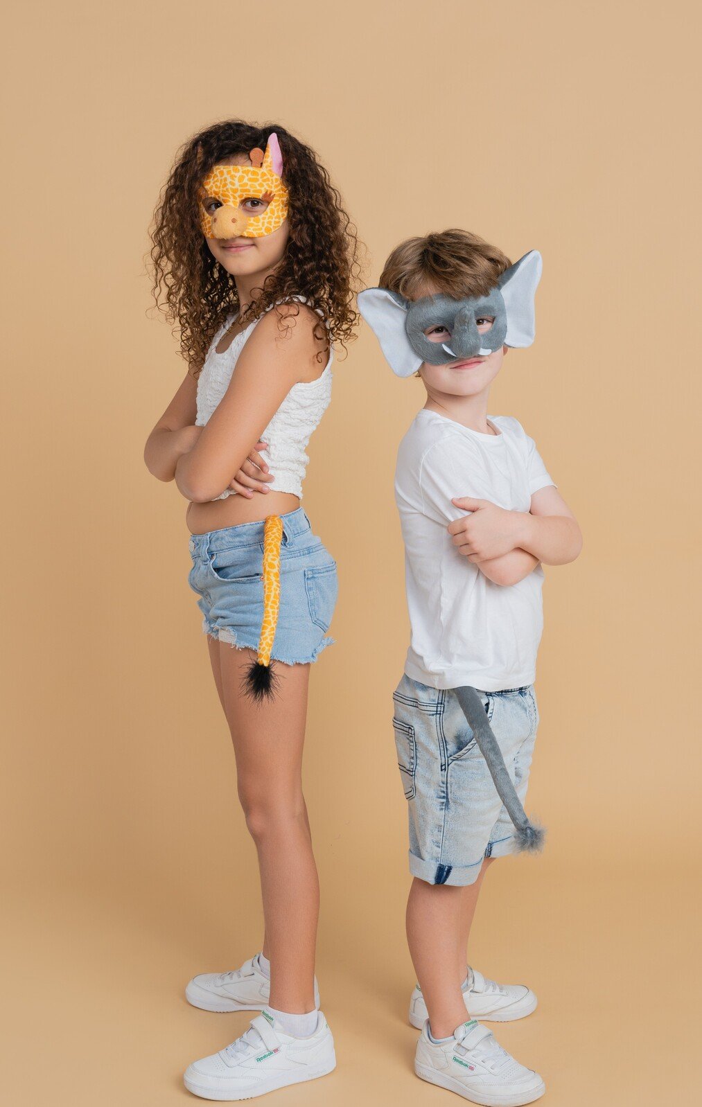Animal Costume Mask Set Deluxe Elephant Grey (Mask & Tail)