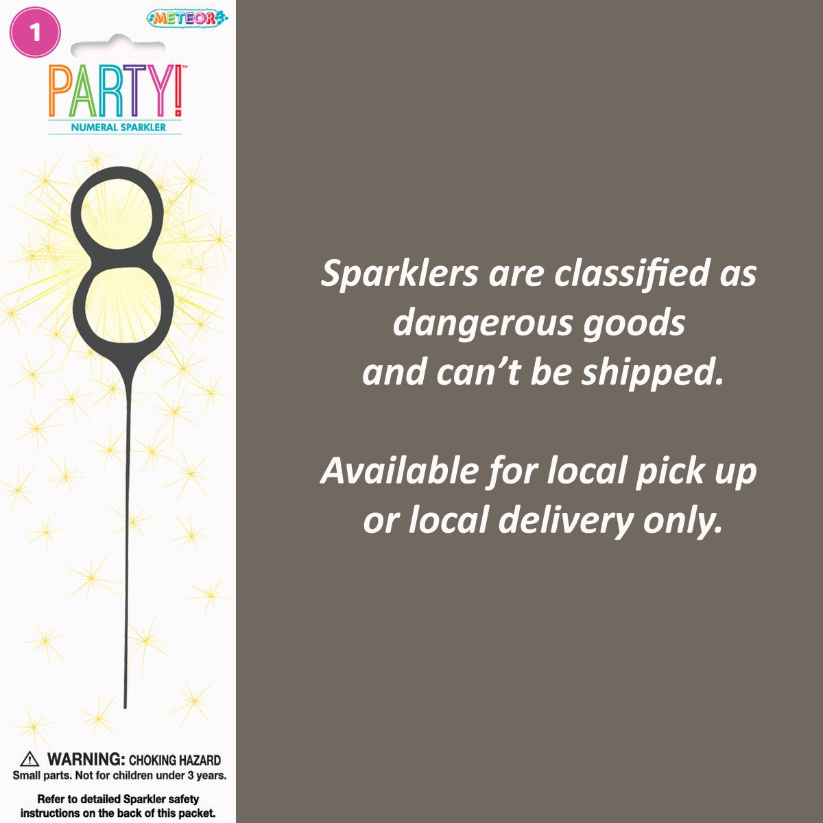 Sparkler Numeral 8 - Discontinued Last Chance To Buy