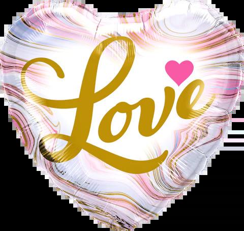 Balloon Foil 45cm Love Marble
