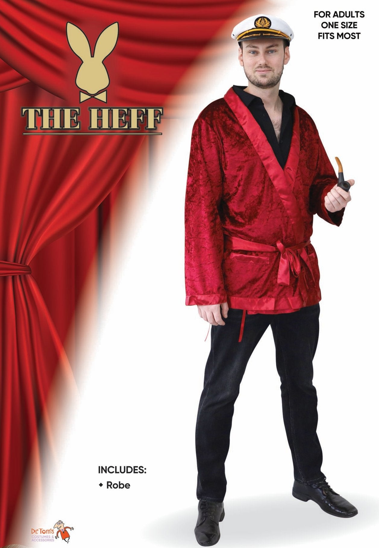 Costume Adult The Heff Smoking Jacket 1960s