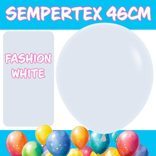 Balloons 46cm Fashion White Sempertex Pk 6 - Last Chance Buy