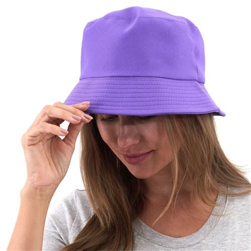 Purple Team Spirit Bucket Hat Sports Supporter 1980s Neon