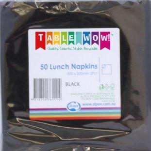 Napkin 2ply Black Lunch Pk/50