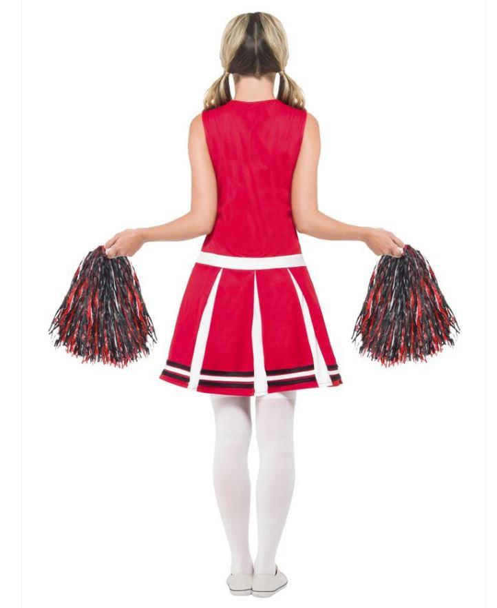 Costume Adult Cheerleader Red & White
