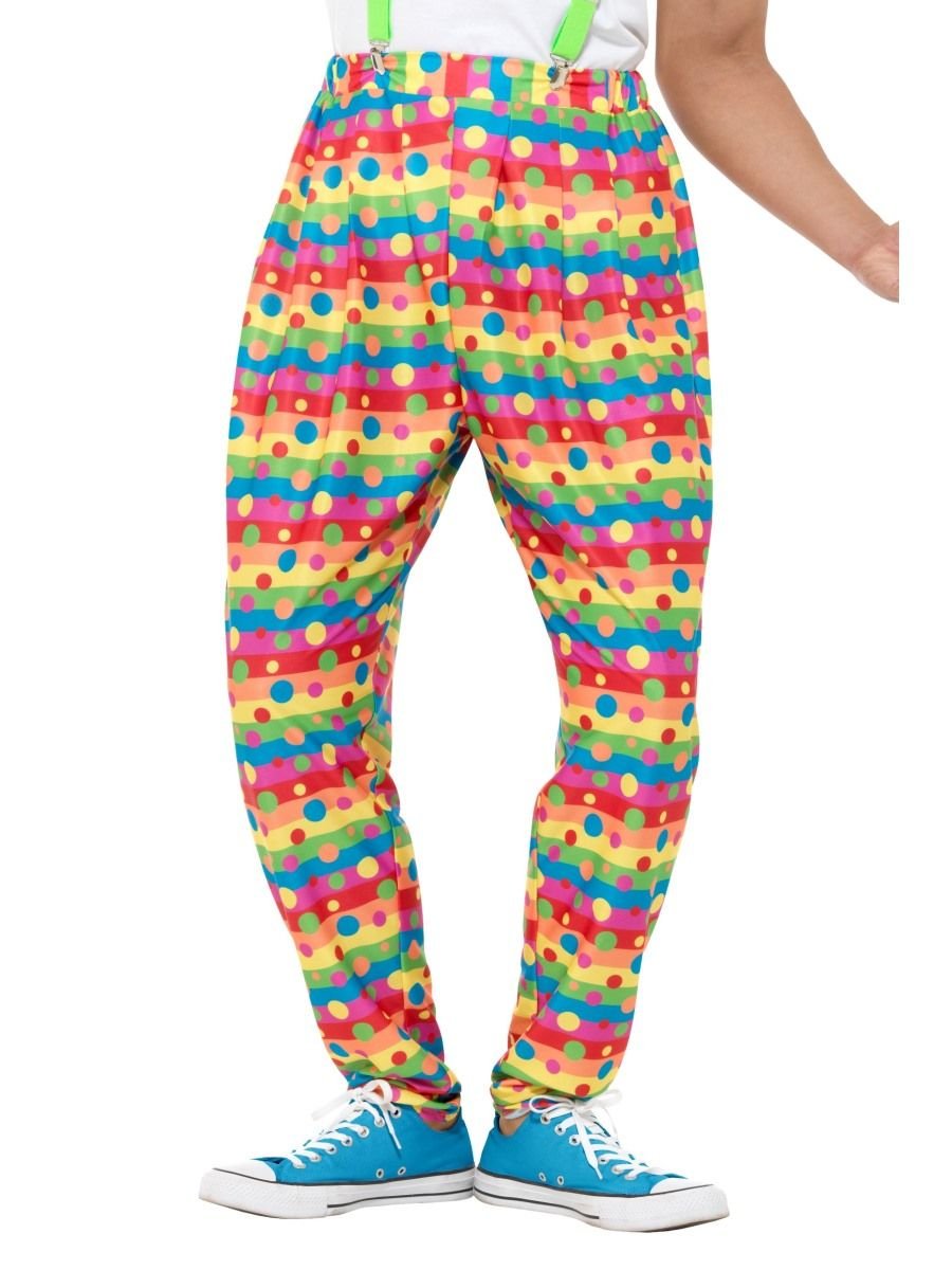 Costume Adult Clown Trousers Spots & Stripes