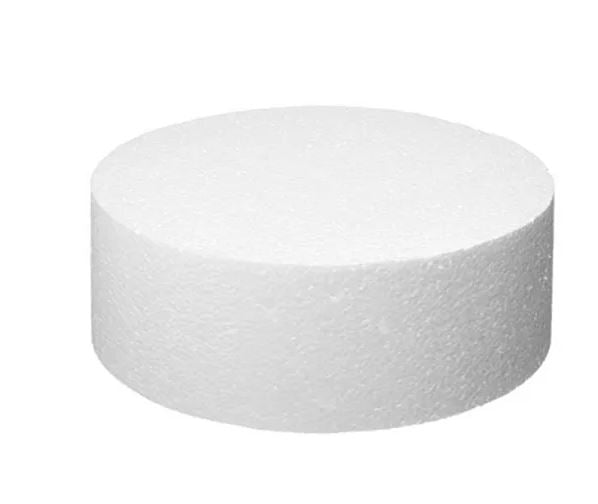 Cake Foam Block/Dummy Round 20cm X 75mm (8x3 inches)