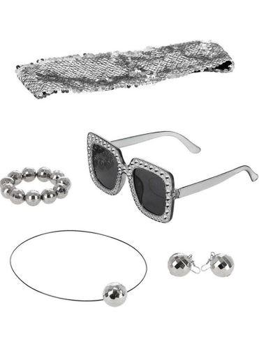 Costume Accessory Jewellery 1970s Disco Set