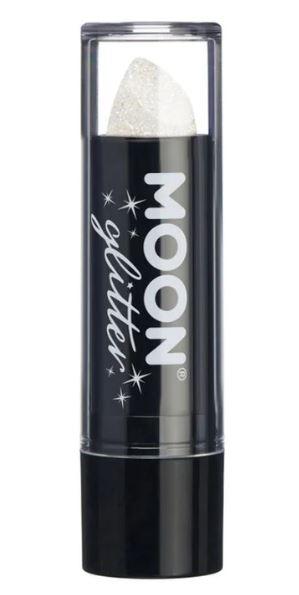 Iridescent Glitter White Lipstick 4.2g Moon Glow Cosmetics