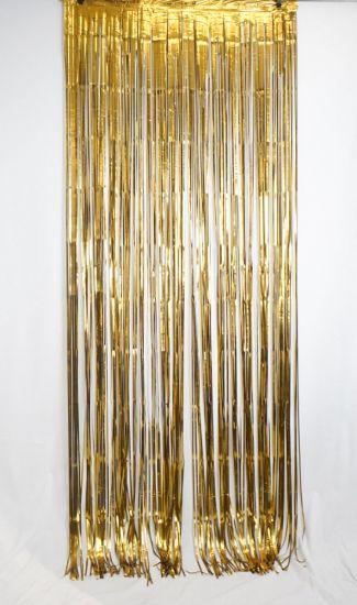 Curtain Satin Chrome Gold Mylar Extra Large 1m X 2.4m