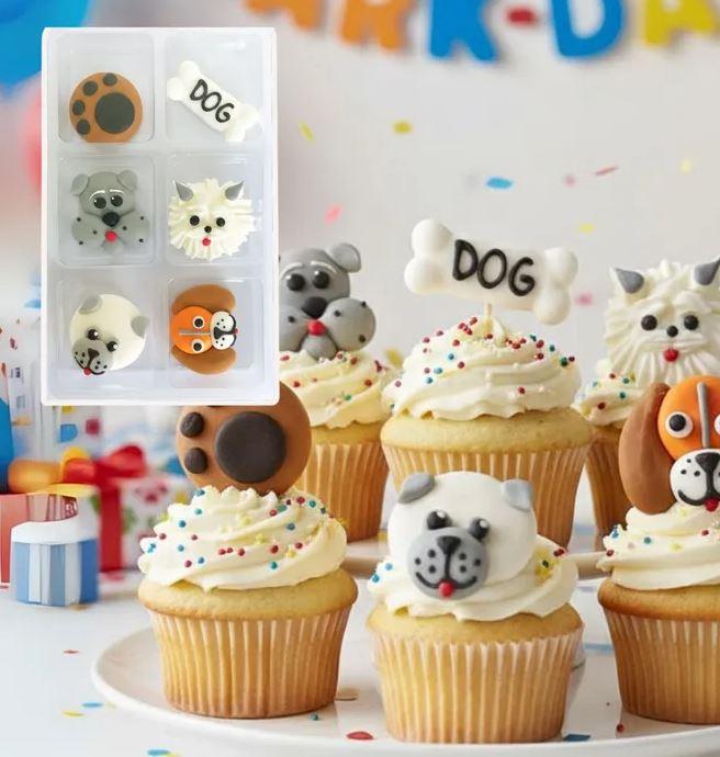 Edible Icing Decorations Dogs Pk/6