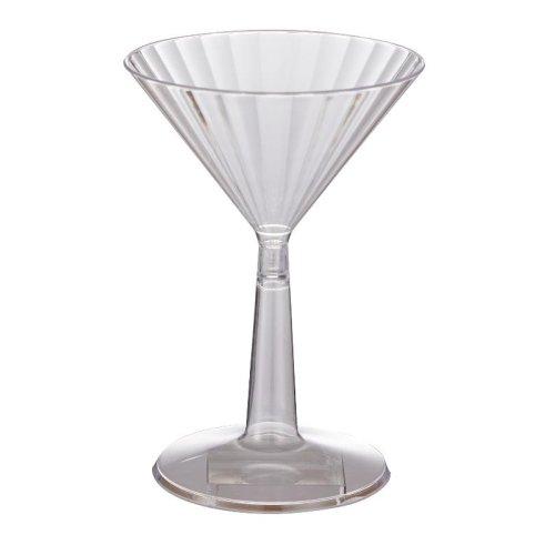 Catering Disposable Plastic Cocktail Martini Glass Clear 175ml Pk/12