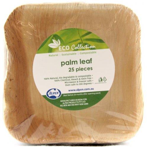 Eco Bowl Palm Leaf Square 12cm Pk/25 Eco Friendly
