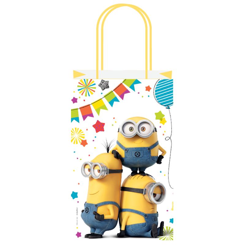 Despicable Me Minions Loot Bags Paper Kraft Pk/8