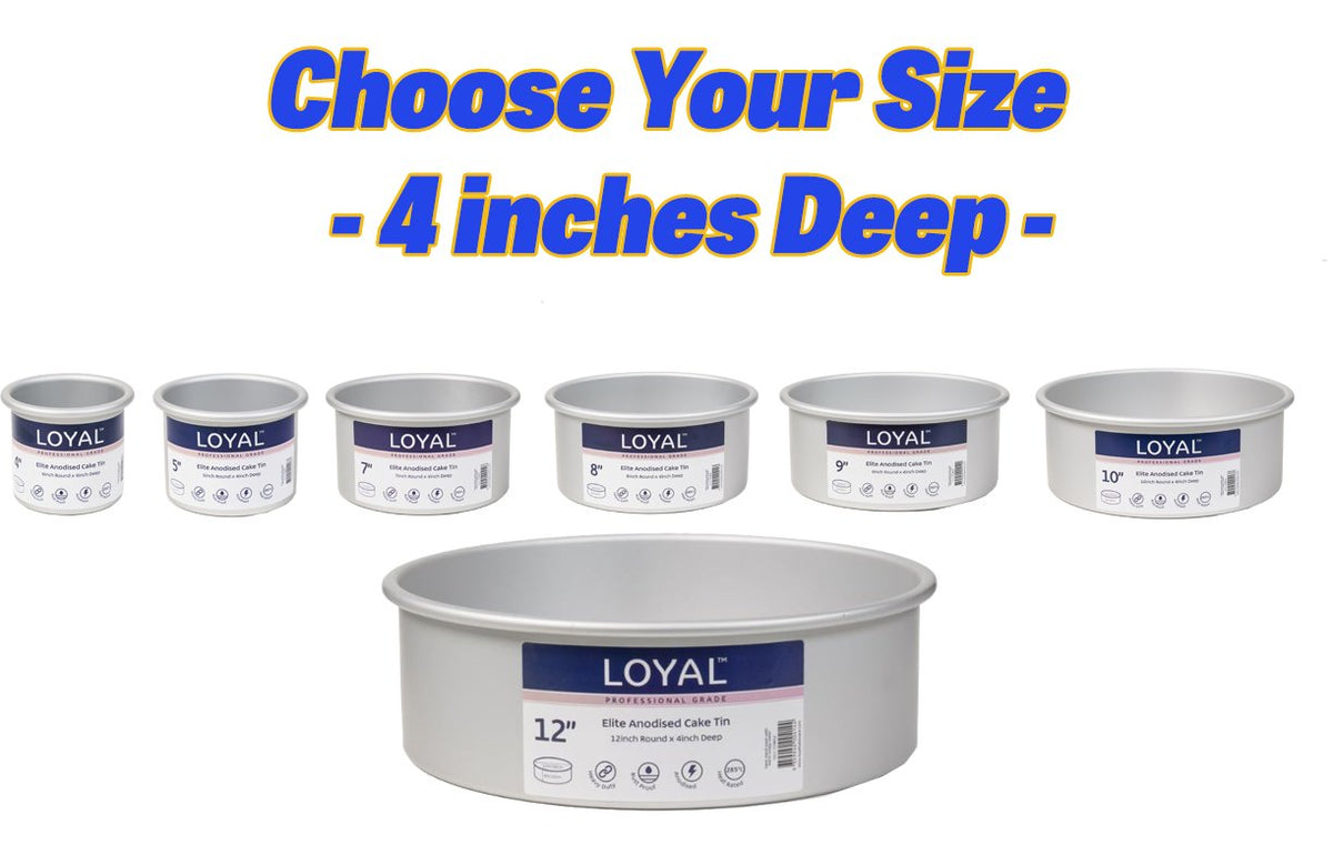 Cake Tin Round Elite 4 Inch Deep