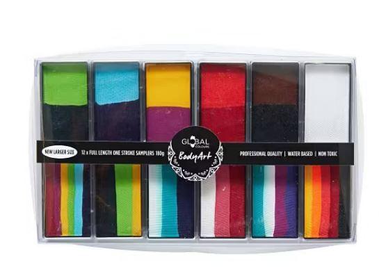 Face & Bodyart Paint Fun Stroke Carnival Kit Palette Professional