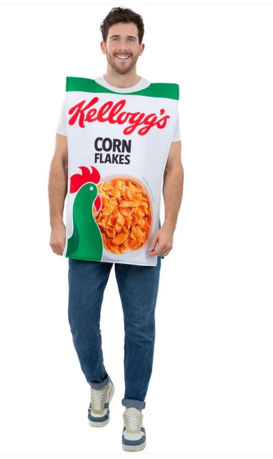 Costume Adult Food Kellogs Corn Flakes Cereal Box Tabard