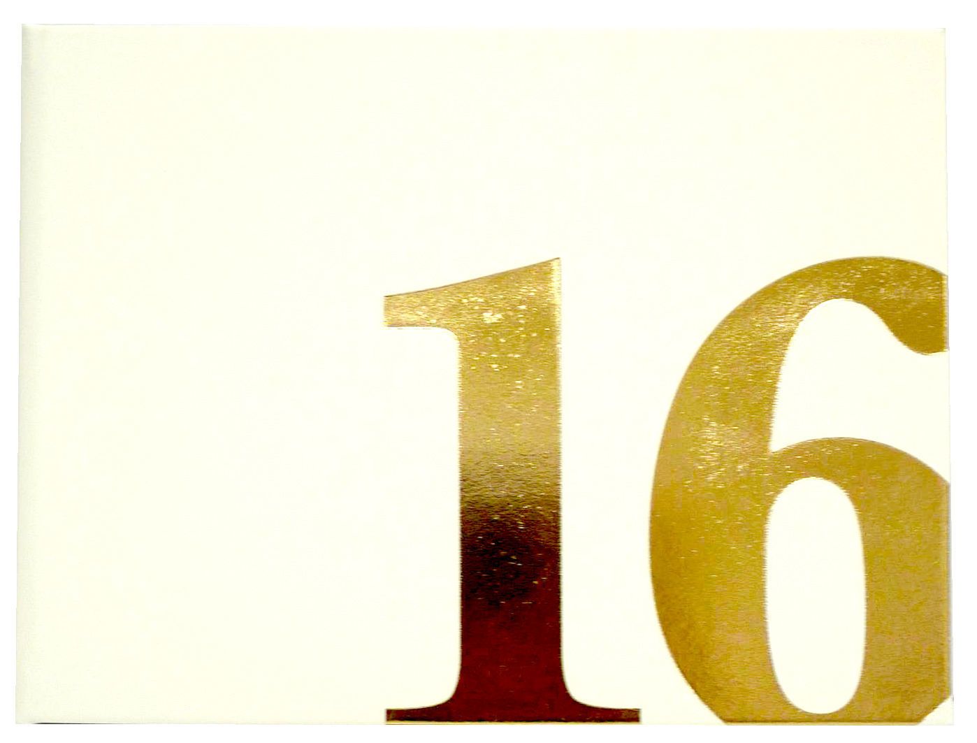 Guest Signature Book 16th Birthday White/Gold