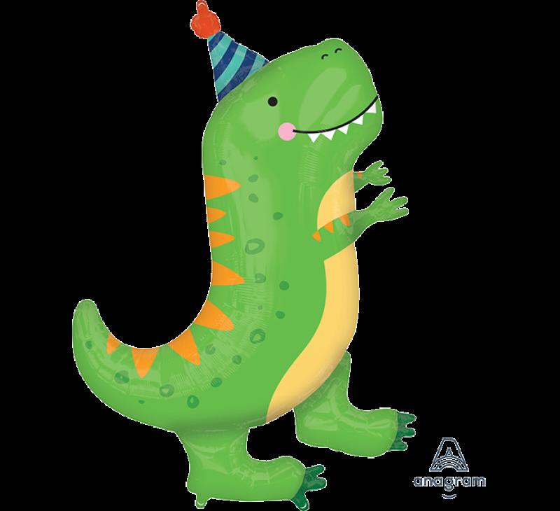 Balloon Foil Shape Birthday Dinosaur T-Rex 86cm x 66cm