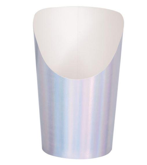 Catering Disposable Charcuterie Board Paper Cups 222ml Iridescent Pk/16