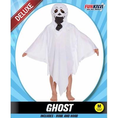 Costume Child Ghost Robe/Hood Medium Deluxe Up Suit up to 10 years