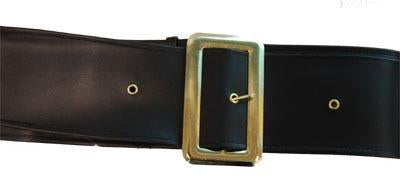 Belt Black With Golden Buckle Pirate/Santa Costume Accessory