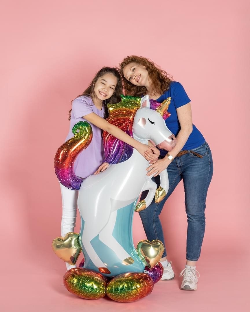 Balloon Foil Airloonz Unicorn & Hearts