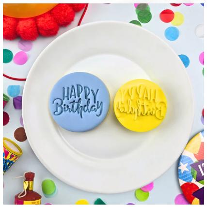 Happy Birthday Cookie/Biscuit Cutter Embosser