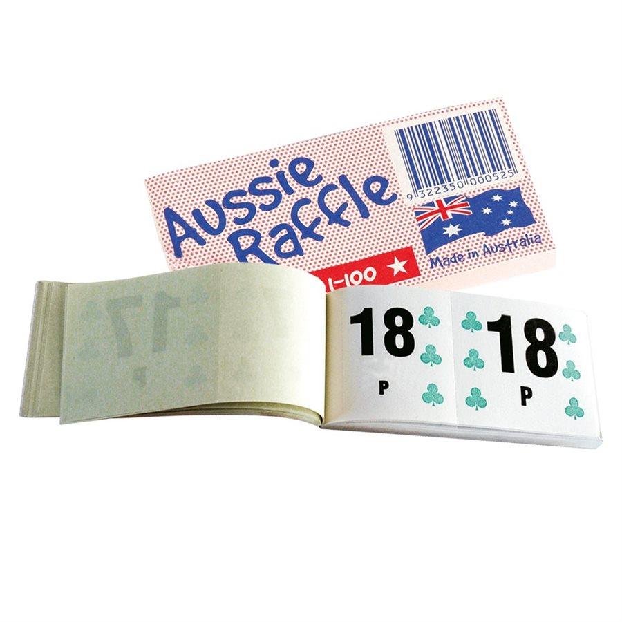 Fundraising Raffle Ticket Book Numbered 1-100 Each