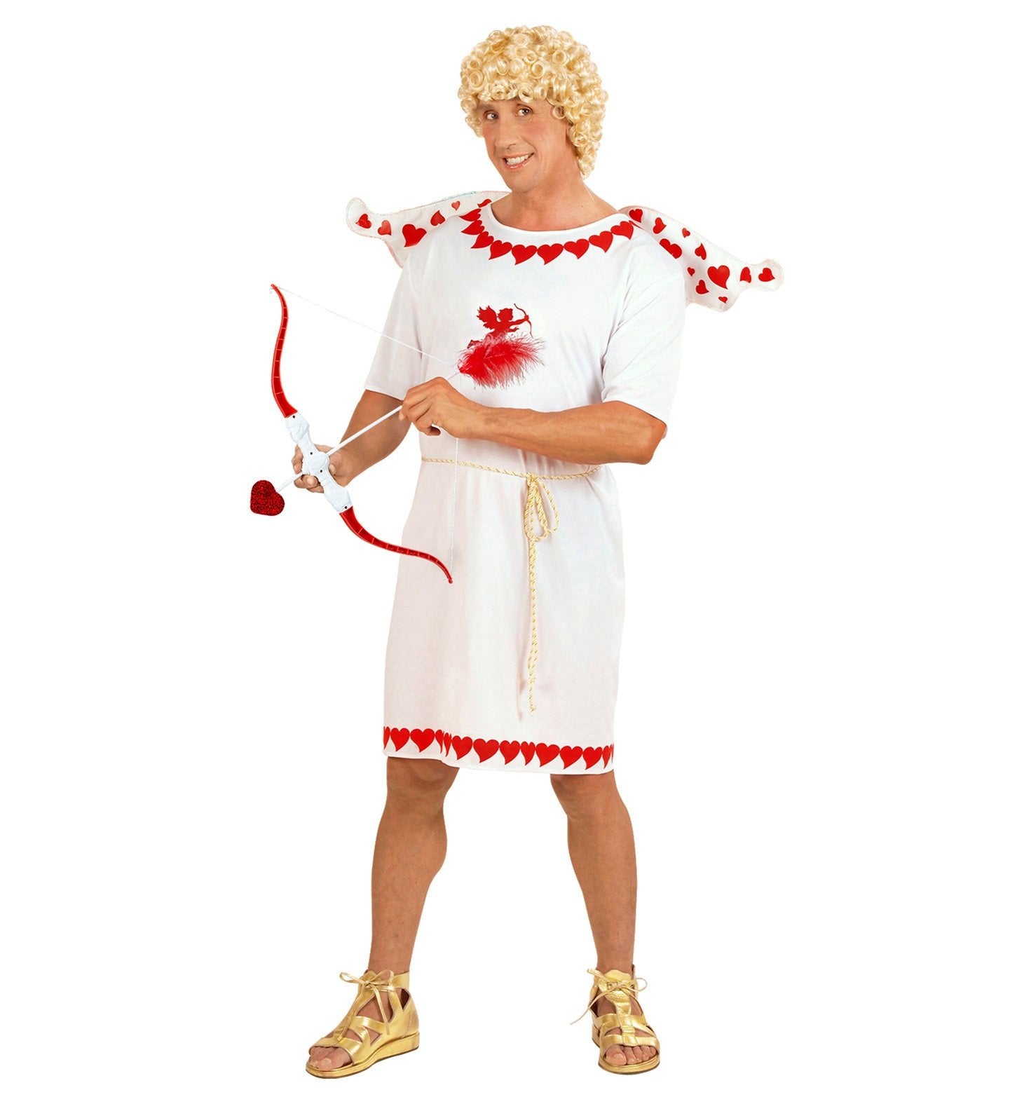 Costume Adult Love Heart Cupid Large Funny Novelty (Tunic Belt & Wings)