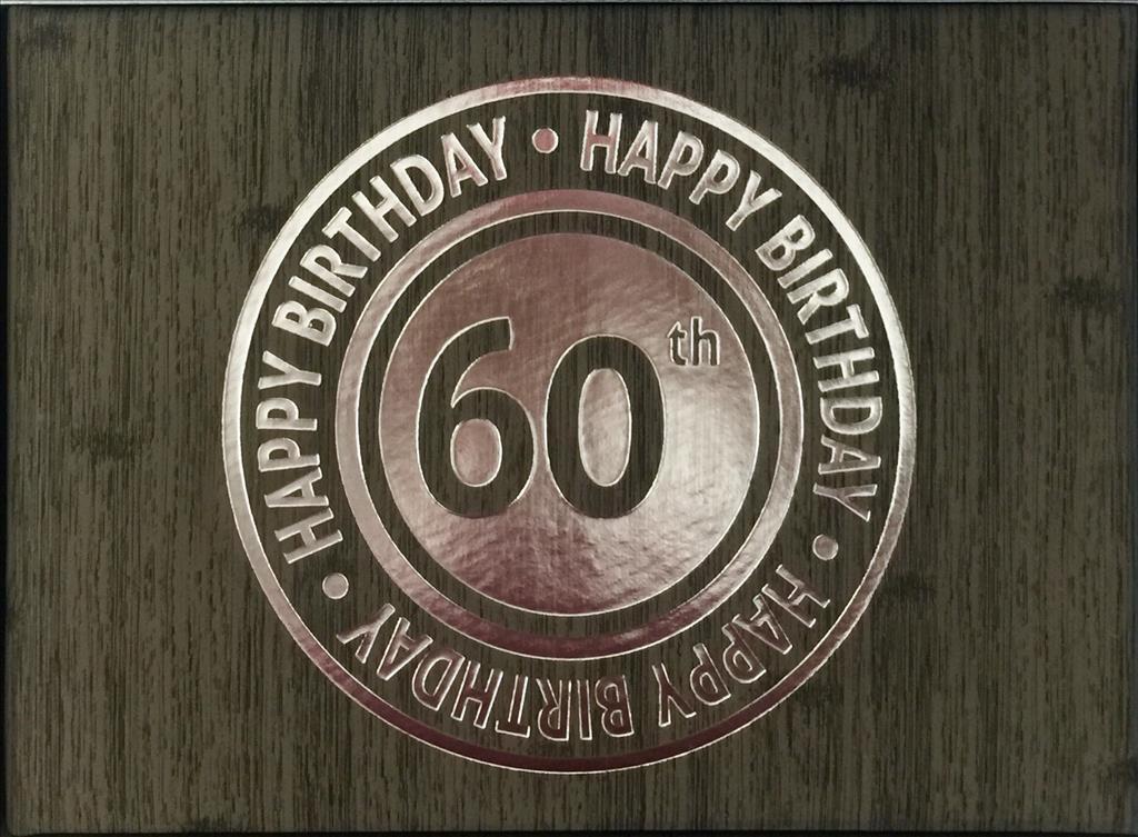 Guest Signature Book 60th Birthday Bold Assorted Colours