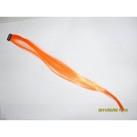 Orange Team Spirit Hair Extensions Clip In 38cm 1980s