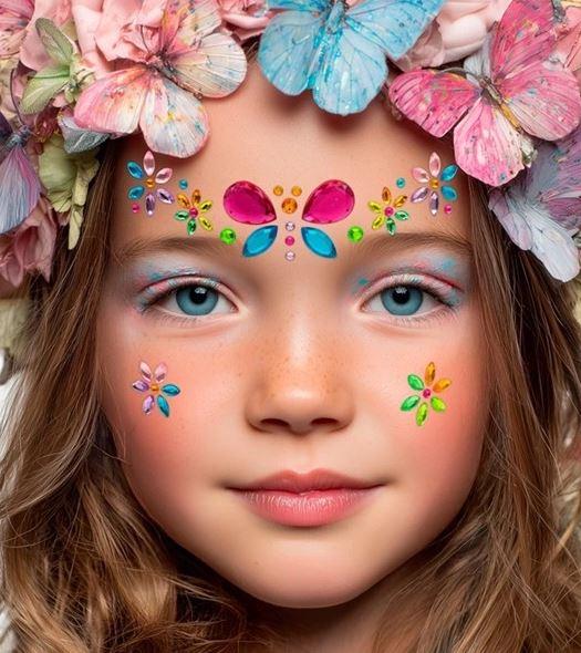 Face Jewels Insect Butterfly Adhesive Costume Accessory