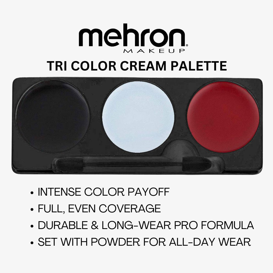 Make Up Palette Tri-Colour Face/Body Paint Vampire Kit Professional Mehron