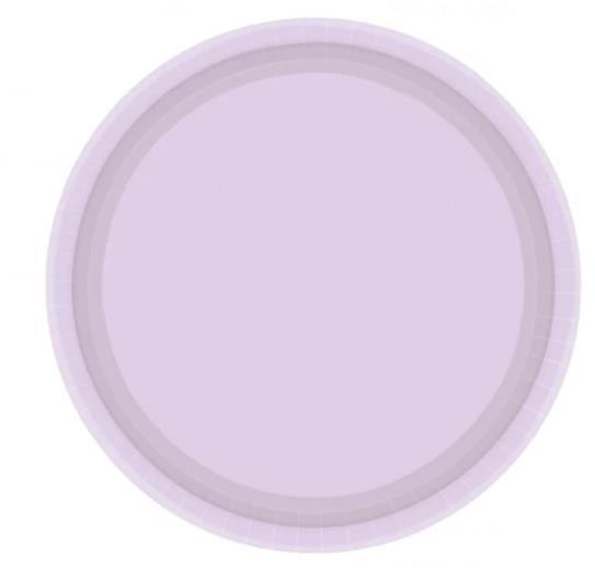 Paper Plates 23cm Pastel Lilac Round 20 Pack FSC