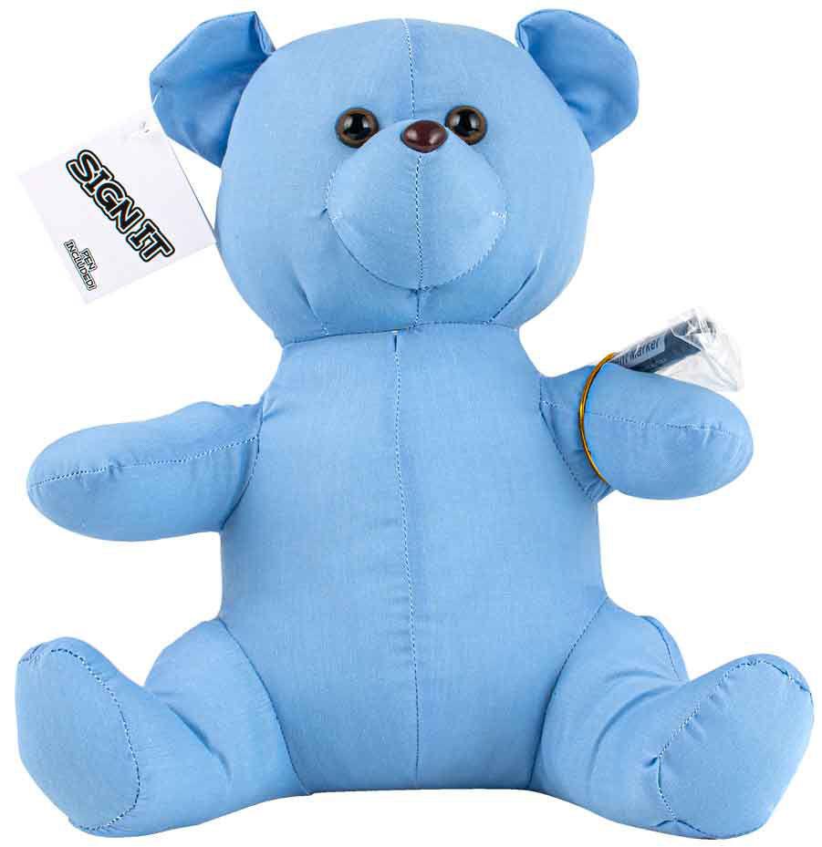 Guest Signature/Keepsake Blue Bear 25cm With Black Texta Pen
