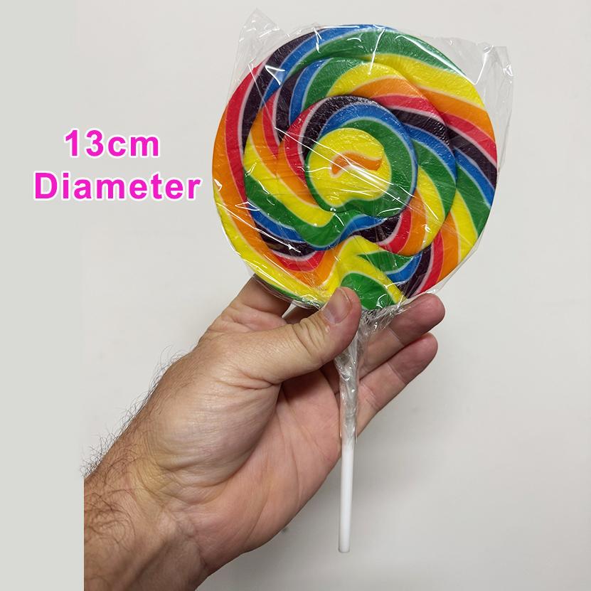 Confectionary Lollipop Swirl Rainbow X/ Large 200g
