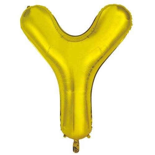 Balloon Foil Letter/Alphabet Y Gold 86cm
