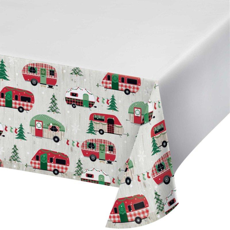 Tablecover Rectangle Christmas Campers Paper 259cm x 137cm