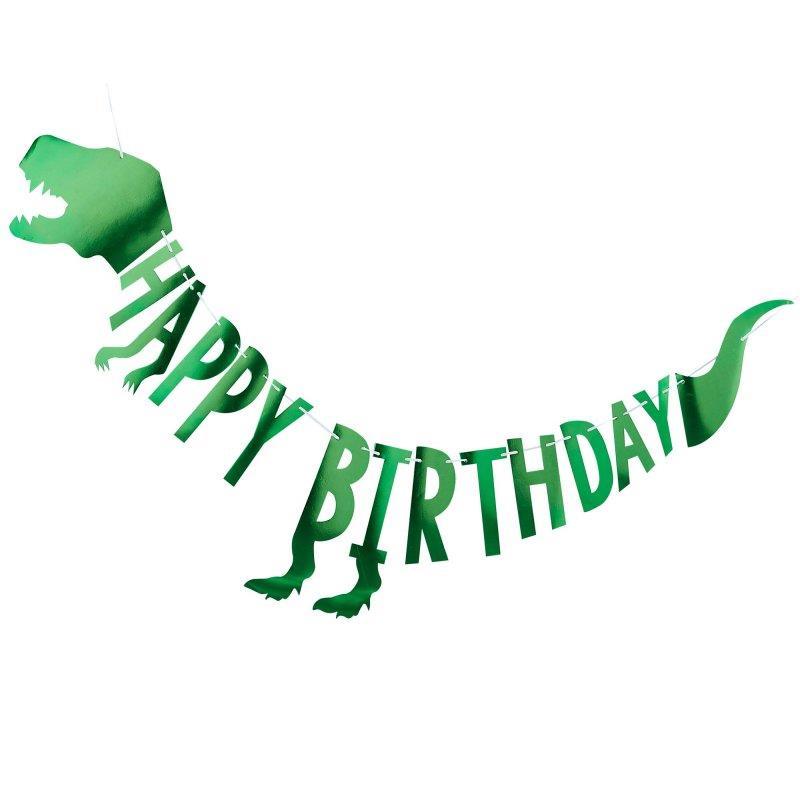 Roar Dinosaur Happy Birthday Bunting 2m Long - Discontinued Line