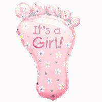 Balloon Foil Shape Its A Girl Foot discontinue line