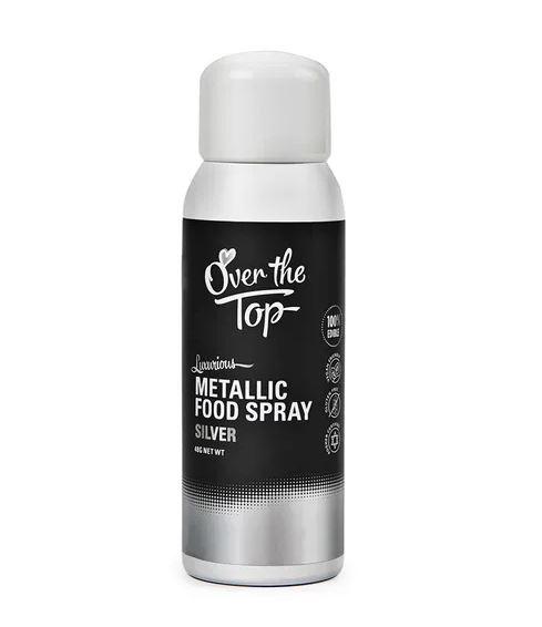 Edible Food Spray Metallic Silver Over The Top 48g Cake Decorating