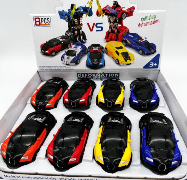Toy Bugatti Transform Robot Car Pull Back 12cm Last chance buy