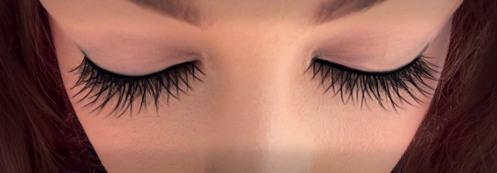 Costume False Eyelashes Black Criss Cross Deluxe