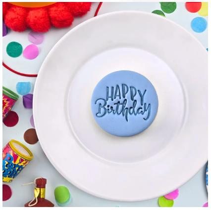 Happy Birthday Cookie/Biscuit Cutter Embosser