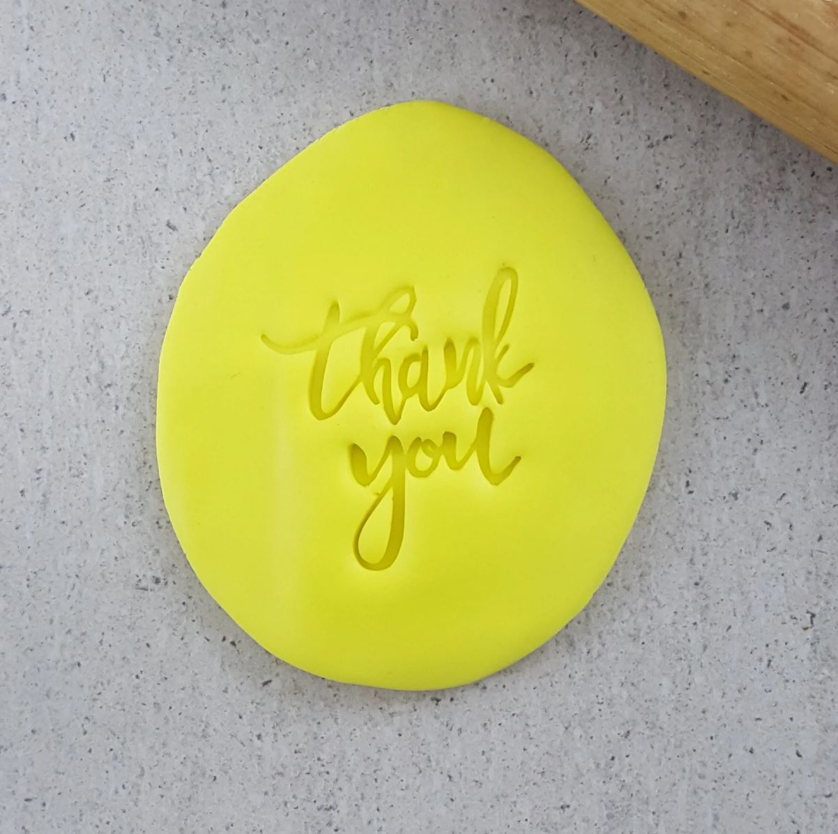 Thank You V2 Cookie/Biscuit Cutter Embosser 60mm