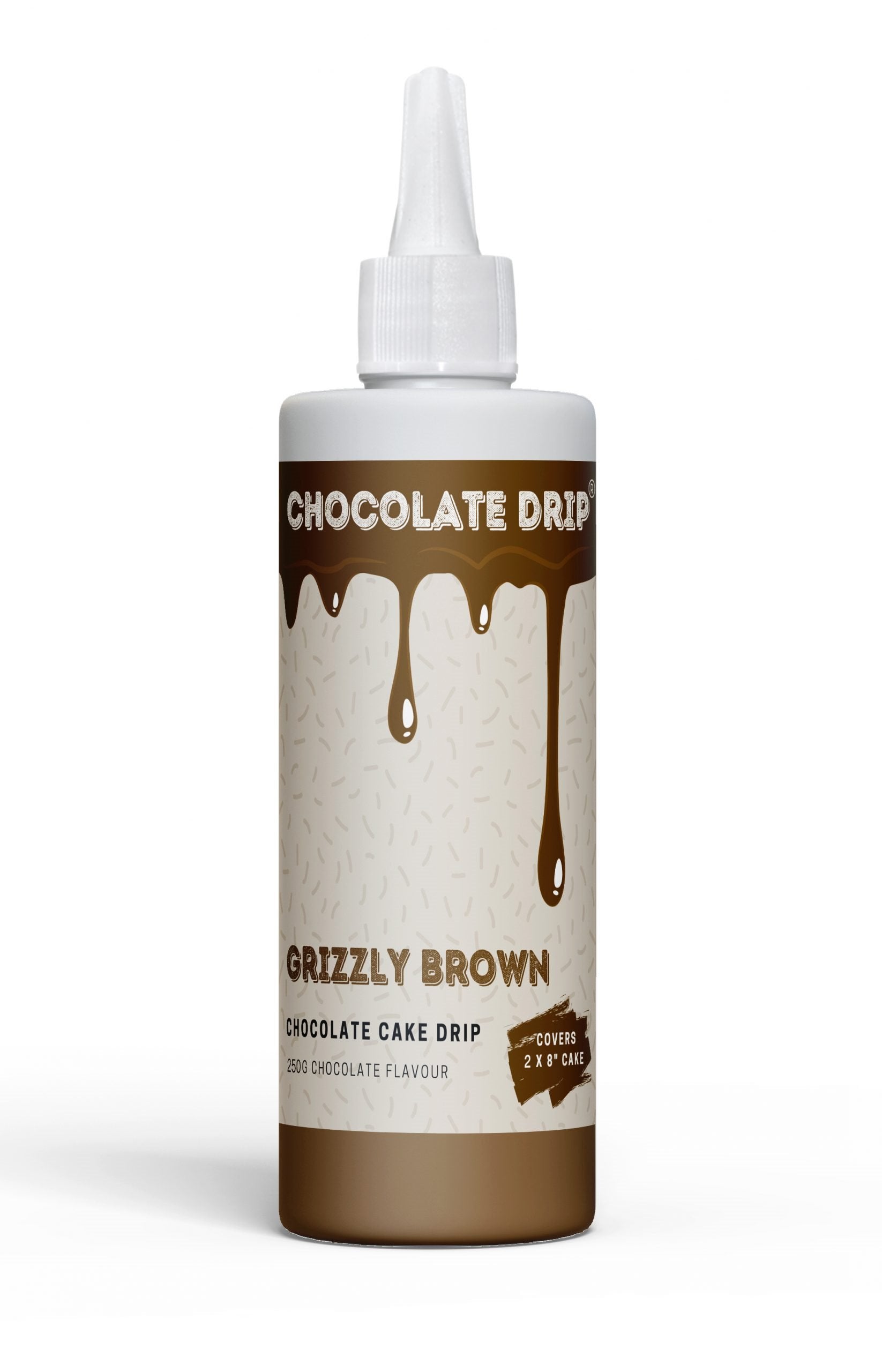 Chocolate Drip Grizzly Brown 250g Cake Decorating (Chocolate Flavour)