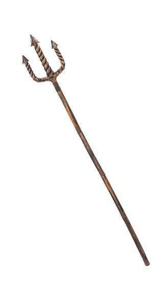 Costume Accessory Trident Sea King Gold Extendable Brown Look